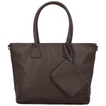 Trendy dámská koženková kabelka na rameno Ceyla, coffee