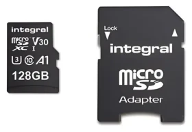 Integral microSDHC/SDXC 128 GB / Paměťová karta / UHS-I U3 V30 / čtení: 100 MB/s / zápis: 45 MB/s (INMSDX128G-100V30)