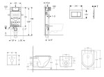 GEBERIT - Kombifix Set předstěnové instalace, klozetu Oudee a sedátka softclose, tlačítko Sigma20, černá lesk/černá mat SANI15CA5157
