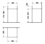 DURAVIT - Vero Kovový podstavec pro umyvadlo, chrom 0030651000