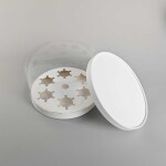 Cake star Plastový kulatý box na cupcakes nebo dort bílý 1 patro (na 6ks)