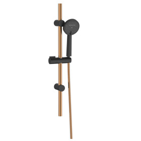 INVENA - Sprchová souprava na tyči Moonlight, černá / rose gold 2f AU-77-Z14-V