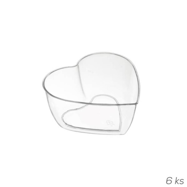 Orion Kelímky na dezerty ve tvaru srdce 0,12 l (6 ks)