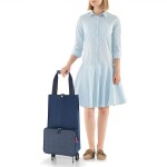 Skládací taška na kolečkách Reisenthel Foldabletrolley Herringbone dark blue