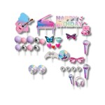 Dortisimo Zápich do dortu Happy Birthday s hudebními motivy a s koulemi (26 ks)