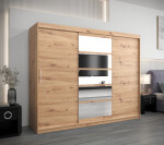Šatní skříň Abi Ro1 Barva korpusu: Dub Sonoma, Rozměry: 150 cm, Dveře: Bílá