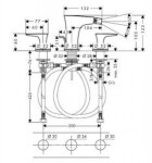 HANSGROHE - PuraVida Tříotvorová bidetová baterie, chrom 15273000