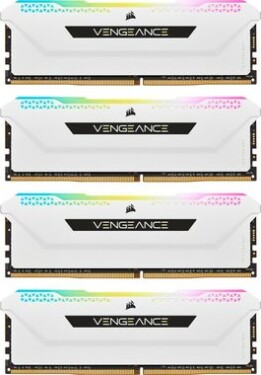 Corsair Vengeance RGB PRO SL White 64GB (4x16GB) 3600 MHz / DDR4 / PC4-28800 / CL18-22-22-41 / 1.35V / XMP2.0 (CMH64GX4M4D3600C18W)