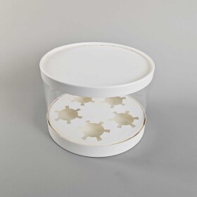 Cake star Plastový kulatý box na cupcakes nebo dort bílý 1 patro (na 5ks)