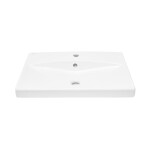 Umyvadlo SAT Brevis 60x45 cm otvor pro baterii uprostřed SATBRE6045S SATBRE6045S