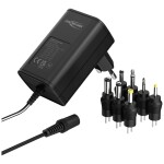 Ansmann 1201-0021 zásuvkový napájecí adaptér s redukcemi, nastavitelný 12 V/DC, 9 V/DC, 7.5 V/DC, 6 V, 4.5 V/DC, 3 V 300