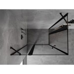 MEXEN/S - Mist Duo sprchový kout dveře křídlové 110 x 95, černý okraj, černá 8A4-110L-095P-70-70