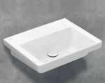 VILLEROY & BOCH - Subway 3.0 Umyvadlo 550x440 mm, bez přepadu, bez otvoru pro baterii, CeramicPlus, Stone White 4A7058RW