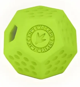 Kiwi Walker DODECABALL MINI zelená / Gumová hračka pro psy / s otvorem na pamlsky / 7 cm (RUB-852)