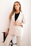 Dámská souprava Punto elegantní sako a kalhoty béžový UNI