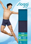 Pánské boxerky EVER Airy Short C2P - BLUE - DARK COMBINATION - kombinace modré M008 - SLOGGI BLUE - DARK COMBINATION L