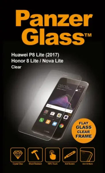 PanzerGlass Tvrzené sklo pro Huawei P8 P9 Lite 2017 Honor 8 Lite Nova Lite čirá (5711724052743)