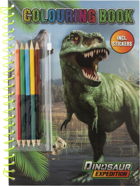Kniha omalovánek + samolepky Dinosauři - Craft Creative