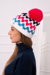 Dámská čepice Laila K283 white+fuchsia UNI