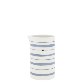 Bastion Collections Keramický džbánek Watercolour Blue Stripes 250 ml, modrá barva, keramika