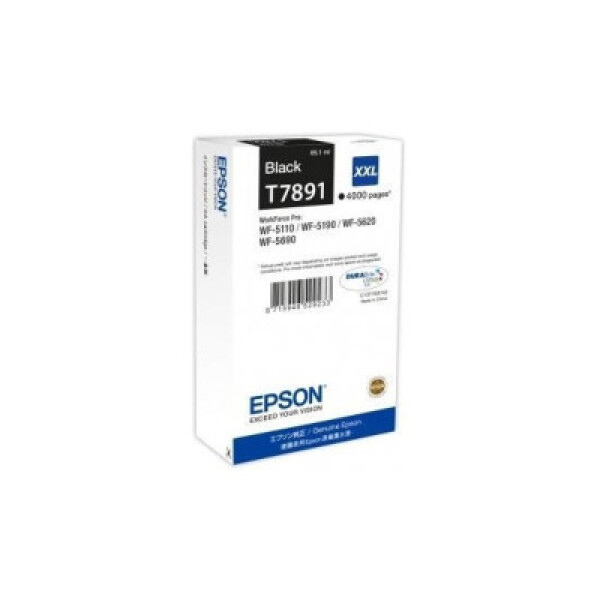 Inkoust EPSON Ink čer WF-5xxx Series Ink Cartridge "Pisa" XXL Black (65,1 ml) (4.000 str.) - originální EDF_1006015
