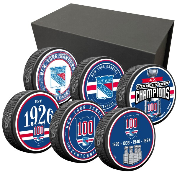 Mustang Sada 6 puků New York Rangers NHL Centennial 6 Pack