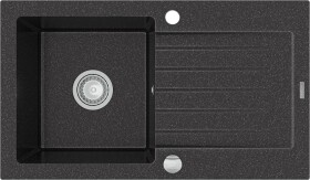 MEXEN Pablo granitový dřez odtokovou nosné stůl 752x436 mm, černá skvrnité 6510751010-76