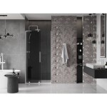 MEXEN/S - Velar L posuvné sprchové dveře 110, grafit, bílá 871-110-003-41-20