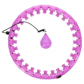HMS HHW12 Masážní hula hoop plus size se závažím fialová (5907695545265)