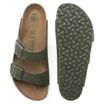 Žabky Birkenstock Arizona Vegan Microfaser Regular dámské a pánské Desert Dust Thyme se širokou stélkou (1024550) 50