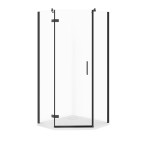 CERSANIT - Sada B779: kout JOTA pětiúhelník levý, černý 90x90x195 + TAKO SLIM VIR S601-166