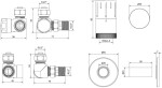 MEXEN/S - G05 termostatická souprava pro radiátor + krycí rozeta R, chrom W903-958-904-01