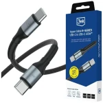 3mk Hyper Cable N-SERIES černá / Datový kabel / USB-C na USB-C / 1,5 m / 100W / PD 3.0 / QC 3.0 (5903108758192)