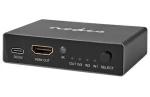 Nedis VSWI3493AT HDMI přepínač 3 vstupy na 1 výstup / 8K@60Hz / 45 Gbps / HDCP 2.3 / hliník (VSWI3493AT)