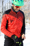 Dres zateplený HAVEN STRATO men red, velikost M (Zateplený dres)