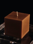 Ferm Living Svíčka Burren Block Small Bronze 7 cm, hnědá barva, vosk