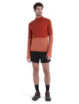 ICEBREAKER Mens Merino 200 Realfleece™ Descender LS Half Zip, Molten/Ember/Cb (vzorek) velikost: M