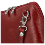 Luxusní dámská kožená crossbody kabelka Defra, červená