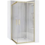 REA - Sprchový kout City 80x80 Gold Brush Bez sprchové vaničky REA-K6444