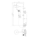 INVENA - Sprchový sloup MOONLIGHT černá/růžové zlato AU-77-014-V