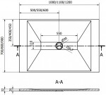 MEXEN/S - Toro obdélníková sprchová vanička SMC 120 x 70, bílá, mřížka černá 43107012-B