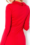 Společenské dámské šaty COLLAR s ozdobnými zipy červené - Červená - Numoco červená XL
