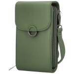 Stylová dámská koženková crossbody kapsa Gabrisa, zelená