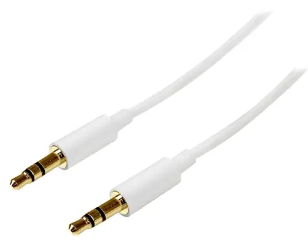 StarTech Slim Audio Jack 3.5mm bílý / Kabel / Jack 3.5mm - Jack 3.5mm / 2 m (MU2MMMSWH)