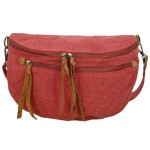 Trendy dámská textilní ledvinka Lena, červená