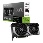 ASUS DUAL GeForce RTX 5070 12GB OC / 2572MHz / 12GB GDDR7 / 192-bit / 1x HDMI + 3x DP / 750W (16) (90YV0M17-M0NA00)