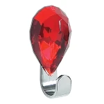 Spirella JEWEL samolepící háček červený rubín / plast / 30 x 65 mm