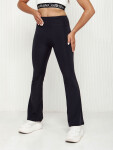 Dámské zvonové kalhoty s vysokým pasem SLIMLINE black FashionStreet UY2147 M