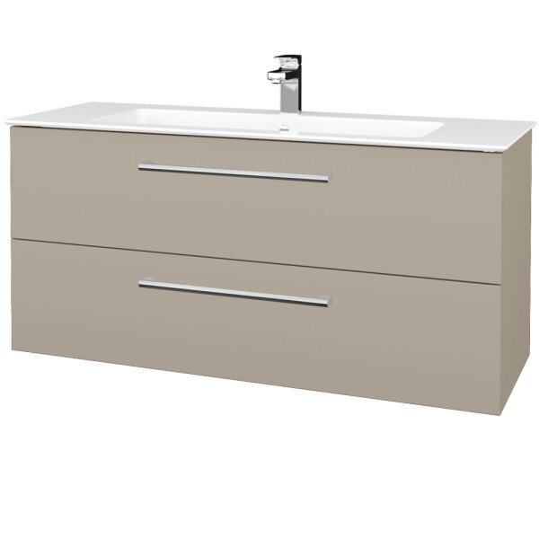 Dřevojas - Umyvadlová skříňka GIO SZZ2 120 - L04 Béžová vysoký lesk / Úchytka T03 / L04 Béžová vysoký lesk 406400C