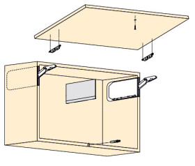 Blum Sada Aventos HKi Tip On mechanismus: střední, krytka: šedá tmavá (BLAHKI_22)